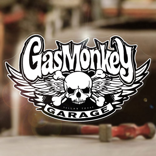 2x pieces Gas Monkey Garage sticker decal hot rod old school skull 5.5"