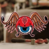 Flying Helmet Eye Sticker -gross-