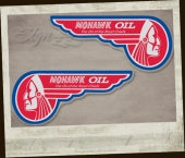 Mohawk Oil sticker pair