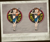 Lady Luck 1 -small- sticker