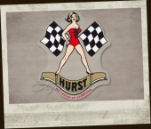 Hurst Pin-up sticker