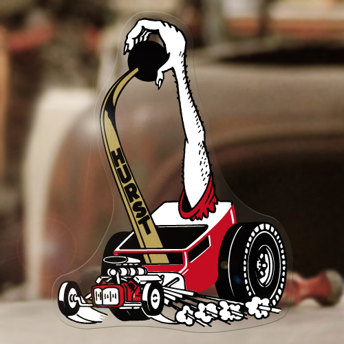 Hurst Hot Rod sticker decal old school shifter rat drag racing 4.25" eBay